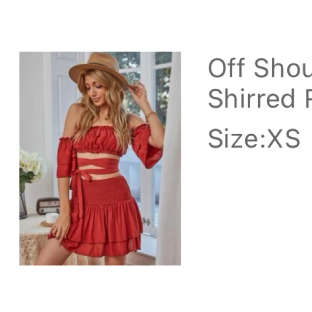 Shein beautiful red set